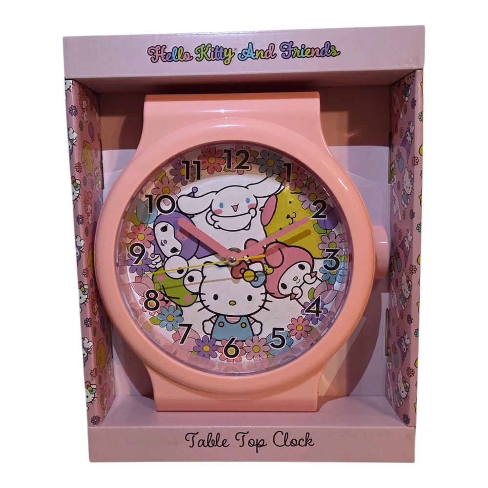 Hello Kitty and Friends Pink Table Top Clock